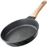 Fritura De Indução Antiaderente 24 Cm. Revestimento De Granito. Panelas De Indução Omelete Pan (cinza. 24cm)