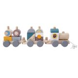 Melhor Qualidade Tradicional Empilhamento De Madeira Train Playset  Cabrito