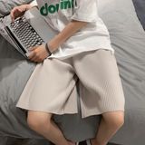 Moda Masculina Pleated Shorts Casual Shorts Ho=(s)