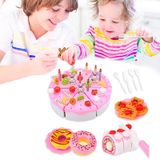 71 Pces Fingir Role Play Cozinha Brinquedo Feliz Aniversário Bolo Foo