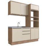 Cozinha Modulada Pequena Herval Ten, 3 Peças 100% Mdf, 190 Cm