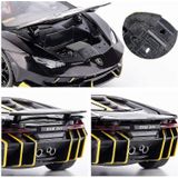 Brilhante Preto Carro Modelo Brinquedo 1/32 Som Das Crianças E Luz P