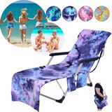 Cadeira De Praia Toalha Toalha Banho De Sol Lazy Tie-dye Absorbent Mu