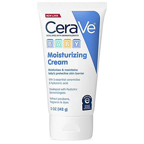 Creme De Bebê Cerave  Creme Hidratante Suave Com Ácido Hialurônico  Paraben, Ftalato E  Livre De Fragrâncias  De 5 Onças Embalagem Pode