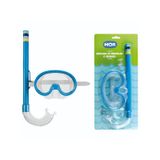 Mascara De Mergulho E Snorkel Infantil Mor 001884 Kit Na Cor Azul