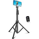 Tripé De Telefone De 62 E Bastão De Selfie, Sensor De Celular Extensível Sensyne Stand Com Controle Remoto Sem Fio E Suporte De Telefone, C