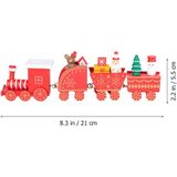 Natal De Madeira Trem Brinquedo Miniatura Boneco De Neve Figura Rena