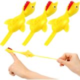 Pacote De 3 Estilingues De Frango Esticando Frango Voador Cortando Frango De Borracha De Brinquedo Toy Toy Toy Novidade Catapulta Frango Eng