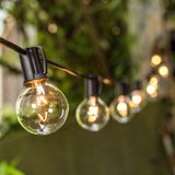 Luzes De Corda Ao Ar Livre 25 Pés Globo Pátio Iluminação Impermeável Lâmpadas G40 Para Outside Yard Gazebo Party Wedding Tendas Porch Garden