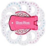 Brilhante Bling Diamond Hair Glitter Stapler Set Gemstone Decor