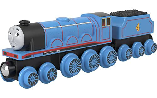 Thomas &amp; Friends Wooden Railway Gordon Engine And Coal Car, Trem Push-along Feito De Madeira De Origem Sustentável Para Crianças A Partir De