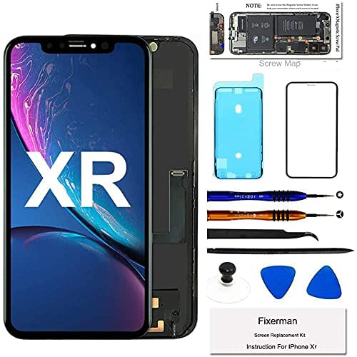 Tela Fixerman Para Iphone Xr 6,1/, Display Lcd E Toque Com Ferramentas, Compatível Com A1984, A2105, A2106, A2108