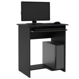 Mesa De Computador Prática Suporte Teclado Cpu Escrivaninha Estudo Office Escritório Quarto - Preto - Rpm