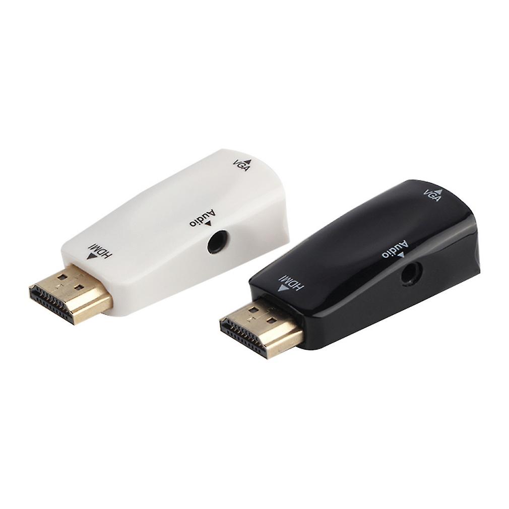 Hdmi Para Vga Fêmea Converter Box Adapter Com Cabo De Áudio Fo