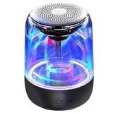 Portátil Bluetooth 5.0 Alto-falante Led Transparente Luminoso Subw