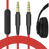 Geekria Quickfit Audio Cable Com Microfone Compatível Com Beat