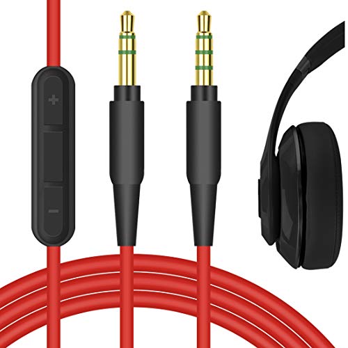 Geekria Quickfit Audio Cable Com Microfone Compatível Com Beat