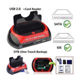 Tudo Em 1 2.5 / 3.5 Hdd Dock Ide Sata Card Reader Function Ot