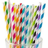 300 Pack Canudos De Papel Biodegradáveis Canudos De Beber Mixed Co