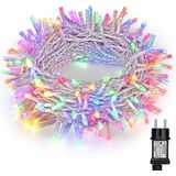 Decoração De Natal Leve Garland Interior. Garland De Natal Multicolorido Luz 100 Leds 15m Impermeável 8 Modos Luzes De Árvore De Natal Ao Ar