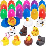 Joyin 18 Pcs Ovo De Páscoa Cheio Com Patos De Borracha Animal, E