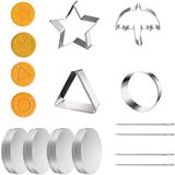 Cortadores De Biscoitos Definir 12 Pcs Halloween Cosplay Party Props Umbrella Triangle Circle Formas Estelares Com Case &amp; Needle Cookie Mold