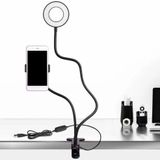 Bg-12w 2-em-1 Celular Titular Selfie Led Ring Light Li Bla