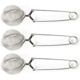 3 Pacote Snap Ball Tea Strainer Tea Infuser Filtro De Chá De Aço Inoxidável Suporte De Chá Com Alça Para Chá De Folha Solta E Especiarias Mu