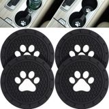 4 Pacotes Paw Car Coasters Car Cup Holder Coasters Silicone Anti Slip Dog Paw Coaster Mat Acessórios Para A Maioria Dos Carros, Caminhões, T