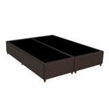 Cama Box Queen Universal Poliéster Marrom Gazin New Flower 158x198x39