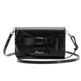 Moda Simples Bow Bolsa Feminina, Corpo Cruzado De Um Ombro Pequeno