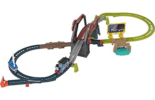 Thomas &amp; Friends Bridge Lift Conjunto De Trem Thomas &amp; Skiff Com Motor Motorizado E Barco De Brinquedo Para Crianças Em Idade Pré-escolar A