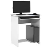 Mesa De Computador Escrivaninha Office Prática Canto Estudo Trabalho Moderno Quarto Escritório  Branco - Rpm