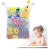 Rede De Armazenamento De Brinquedos De Banho Com Vários Bolsos E Copos De Sucção Resistentes