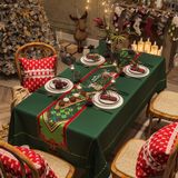 Toalha De Mesa Vermelha Impermeável, Natal De Ano Novo