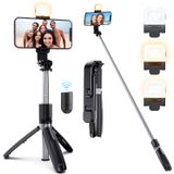 Fill Light Selfie Stick, Com Controle Remoto Sem Fio E Montagem Da Cabeça Do Tripé, Portátil De 41 Polegadas, Suporte De Câmera Tripé Do Cel