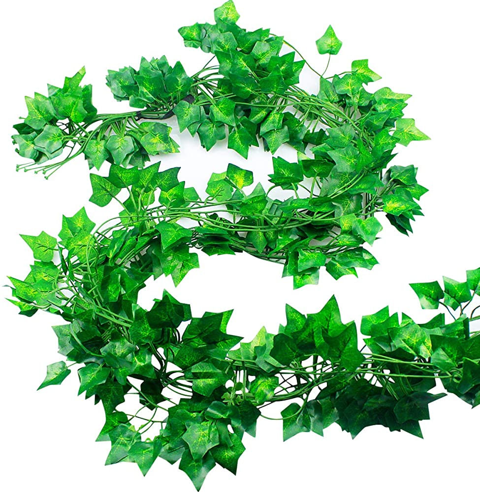 Artificial Ivy Garland Plants Vine 12 Pack 24m Artificial Ivy Leaves Plástico E Tecido Artificial Deixa Guirlanda Para Celebração De Casamen