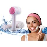 Limpeza Facial Profunda - Escova De Limpeza Macia E Dura E Almofada De Silicone, Limpador De Rosto E Escova Massageadora Esfoliante Para Ros