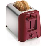 Hamilton Beach 2 Fatia Extra Wide Slot Torradeira Com Seletor De Sombra, Torrada Boost, Desligamento Automático, Vermelho (22623)