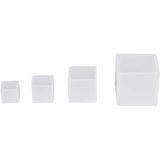 4 Unids Molde De Resina De Cubo De Fundición De Silicona Cubo Cuadrado Antiadherente Moldes De Resina Transparentes Para Diy Resina De Epoxy