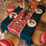 Toalha De Mesa Vermelha Impermeável, Natal De Ano Novo