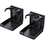 2pcs Universal Ajustável Copo Dobrável Porta Copo Preto Carro Porta-bebidas Pode Suporte Plástico Impermeável Diâmetro Portátil De 5-7,5 Cm