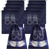10 Pcs Travel Shoe Bag - Sacos De Sapato À Prova De Poeira De Tecido Para Viagens, Marinha