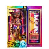 Rainbow High Pacific Coast Phaedra Westward- Sunset (roxo) Boneca De Moda Com 2 Roupas De Grife, Conjunto De Acessórios De Piscina, Pernas I