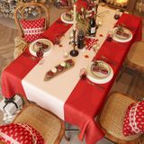 Toalha De Mesa Vermelha Impermeável, Natal De Ano Novo