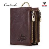 Entre Em Contato Com A Carteira Masculina Cowhide Wallet Rfid Short Card Holder Para Homens