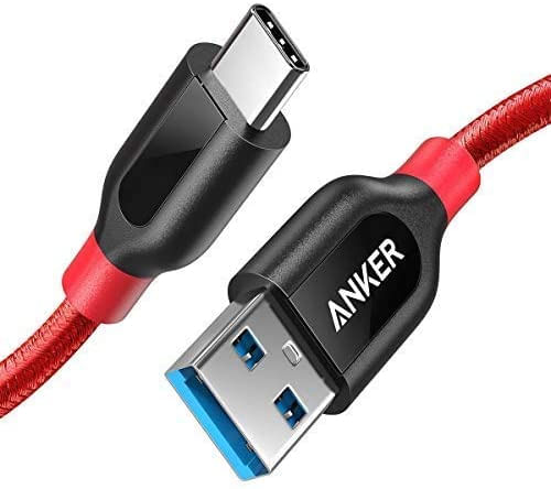 Cabo Usb-c Anker Powerline+, Cabo Usb-c  Para Cabo Usb 3.0 (3ft/0.9m), Cabo De Carregamento Trançado Tipo C De Alta Durabilidade Compatível