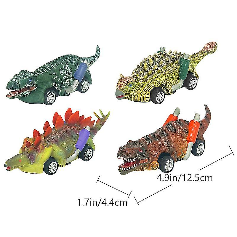 4pcs Simulação De Carro De Dinossauro