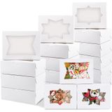 30pcs Caixas De Biscoito Com Janela 3 Estilos White Bakery Treat Boxes Loaf Para Morangos De Chocolate, Cupcakes, Biscoitos, Doces E Doces 8