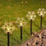 Luzes De Corda Led Impermeáveis, Estrelas De Flocos De Neve Da Árvore De Natal